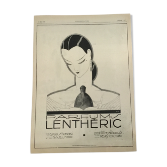 Authentic plastic advertising poster lentheric perfume