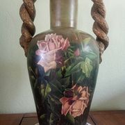 Double-handled vase with roses by Georges Weissenburger, École de Nancy.