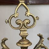 Pair of candle holders in gilded bronze nineteenth century