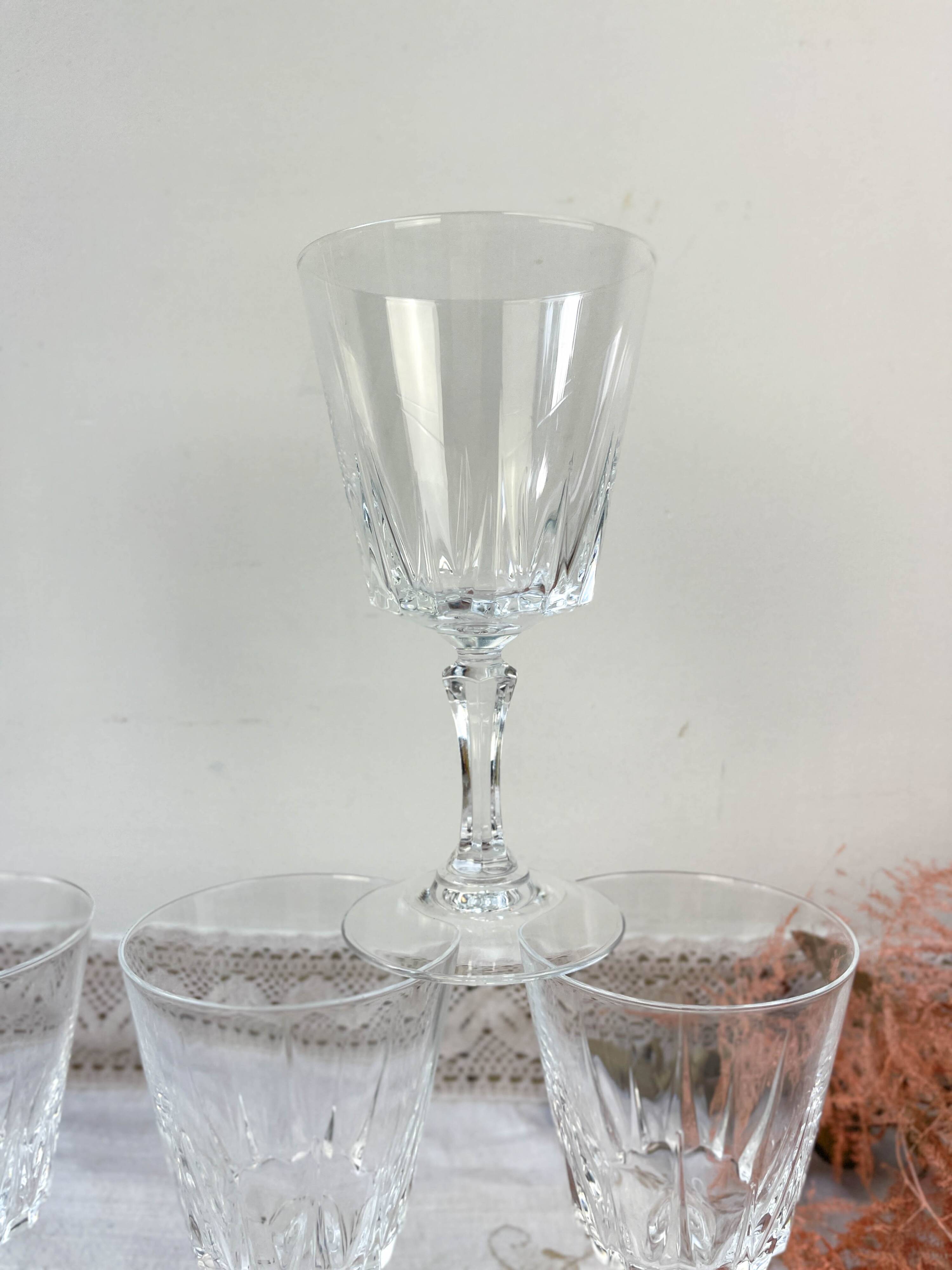 6 Vintage Cristal D'Arques Versailles Water Glasses