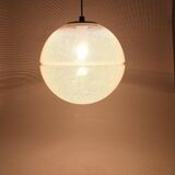 Harvey Guzzini Suspension Boule Op-Art Striped Postmodern by Meblo, 1970s