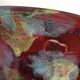 Coupe sur pied céramique multicolore (vide poche ou autre) années 60 diamètre 26,7 cm