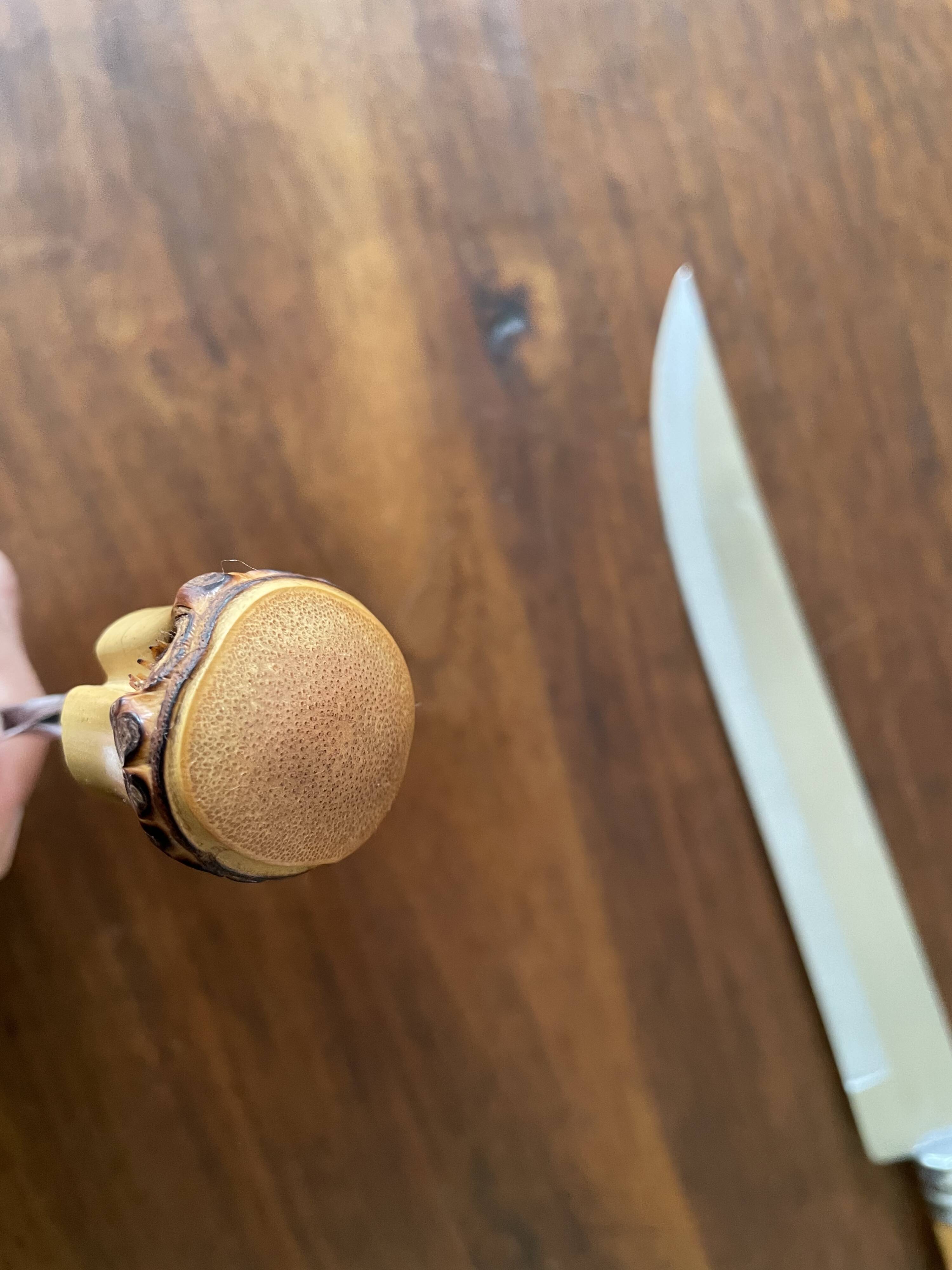 Vintage bamboo handle cutlery