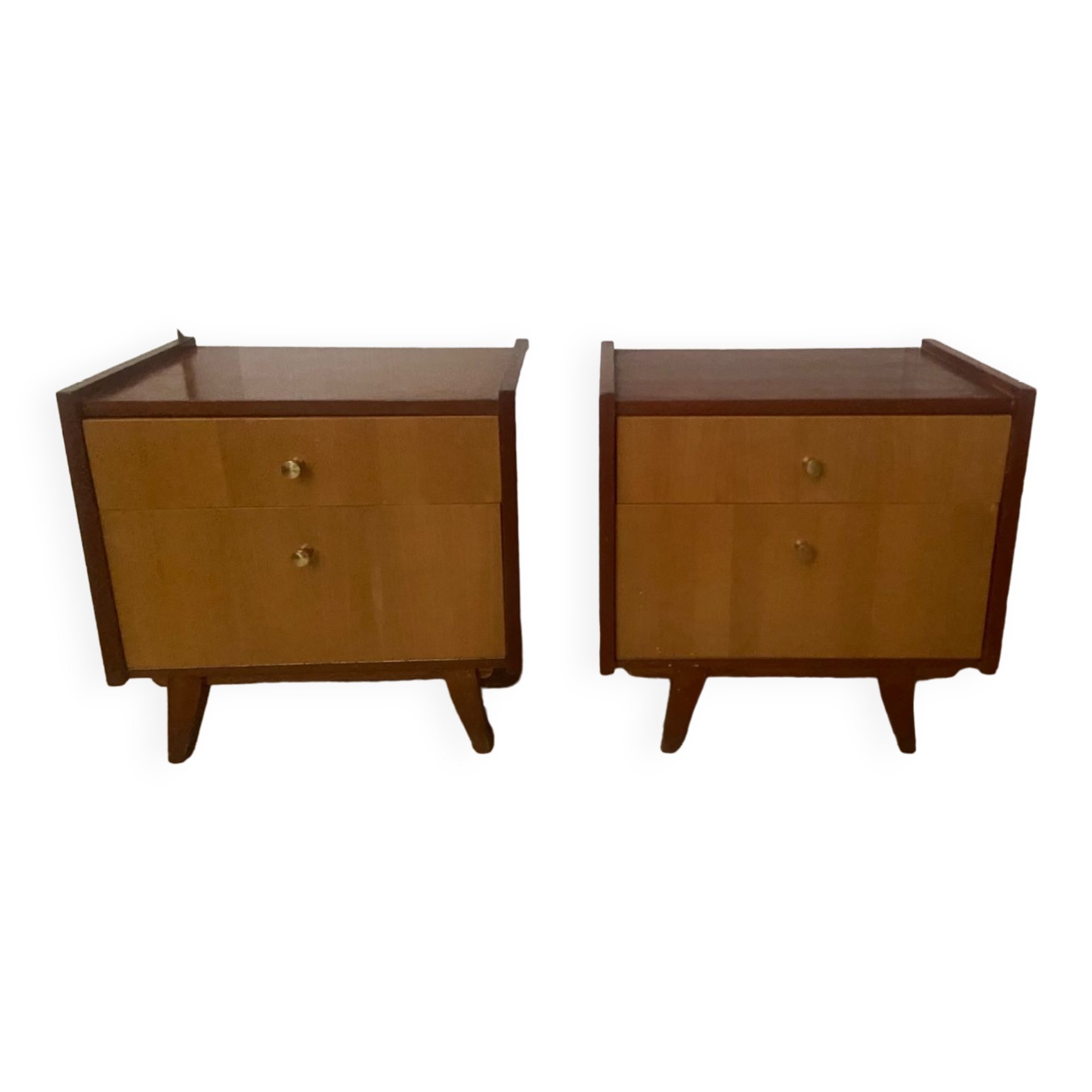 Pair of vintage bedside tables 50s