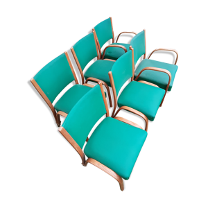 4 chaises et 2 fauteuils - bow wood
