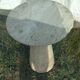 Table glass columns travertine design 1980