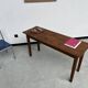 Small old console in solid oak, with spindle legs