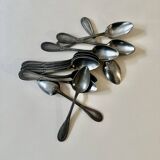 Service of 12 silver-plated dessert spoons