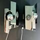 2 vintage 70s Space Age Oxar inspired wall lights