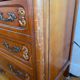 Wooden drop-leaf secretary in Louis XV style