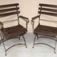 Paire fauteuils de jardin pliants