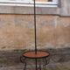 Lampadaire vintage année 50/60 fer forgé laqué noir