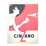 A cinzano aperitif paper advertisement from a magazine of the time