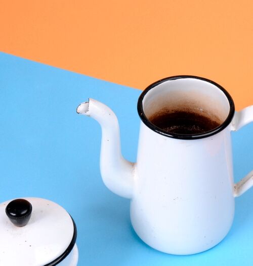 Vintage enamel teapot