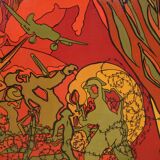 Surrealist Italian painting Crucifixion from the 20th century