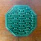 Antique DIGOIN Green Ceramic Trivet France
