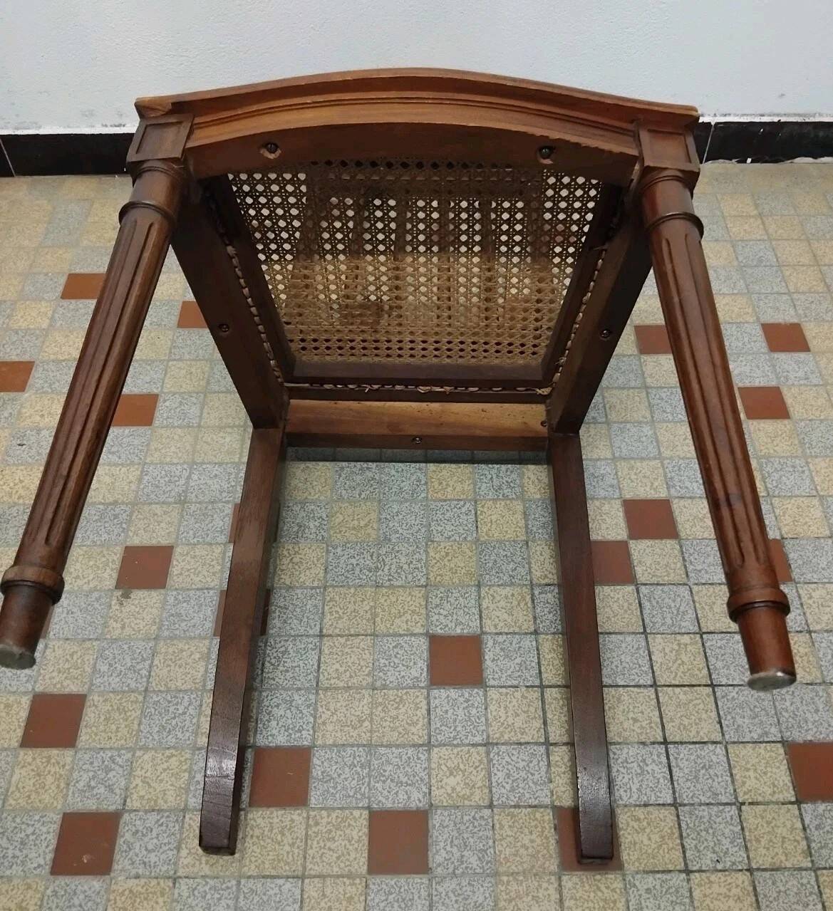 Antique Louis XVI Style Chair with Caned Seat