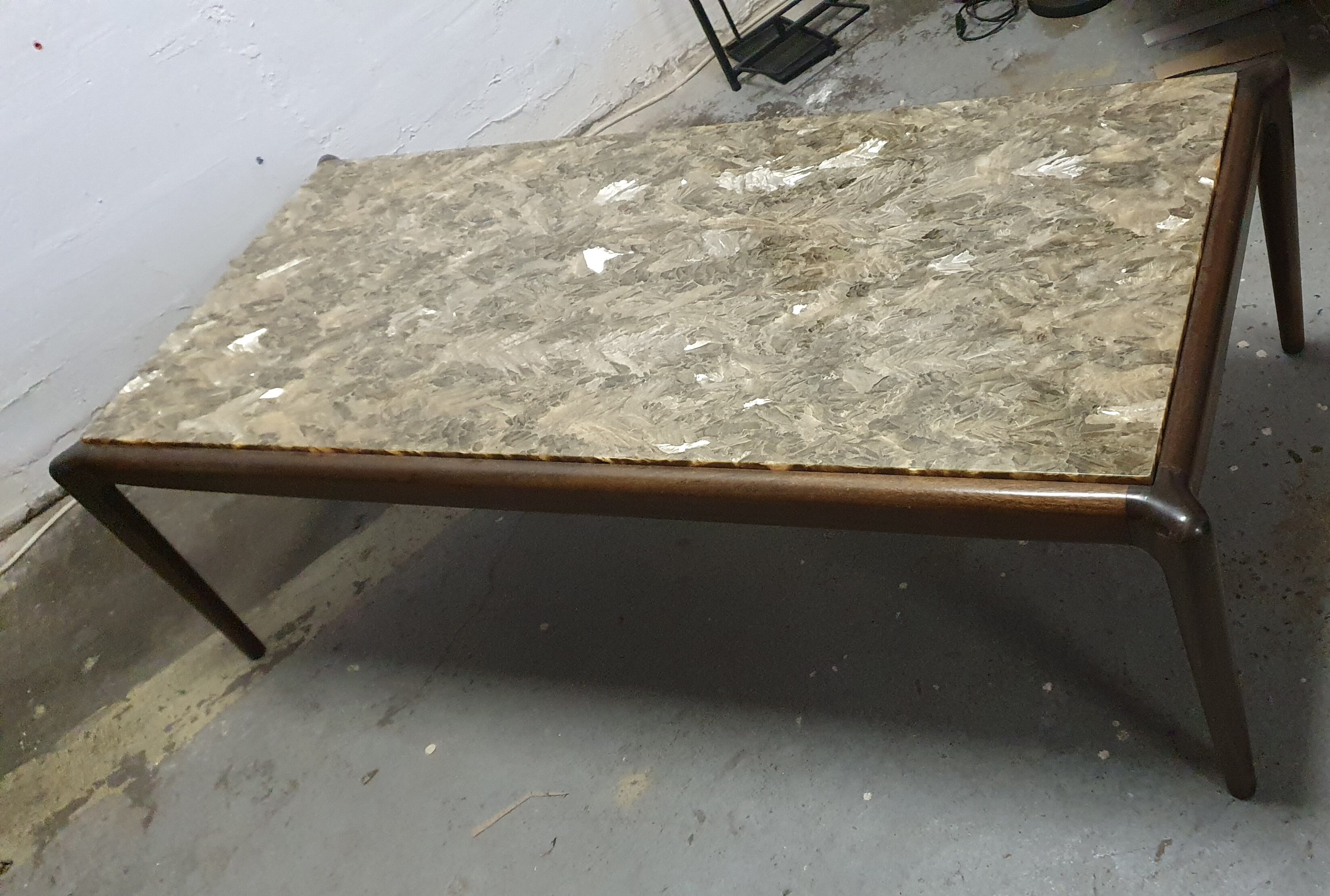 Coffee table top resin onyx 60s