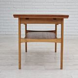 1970s, Danish design, folding sofa table, teak and oak wood