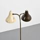 Double-arm adjustable reading floor lamp by J.J.M. Hoogervorst, Anvia, circa 1950.