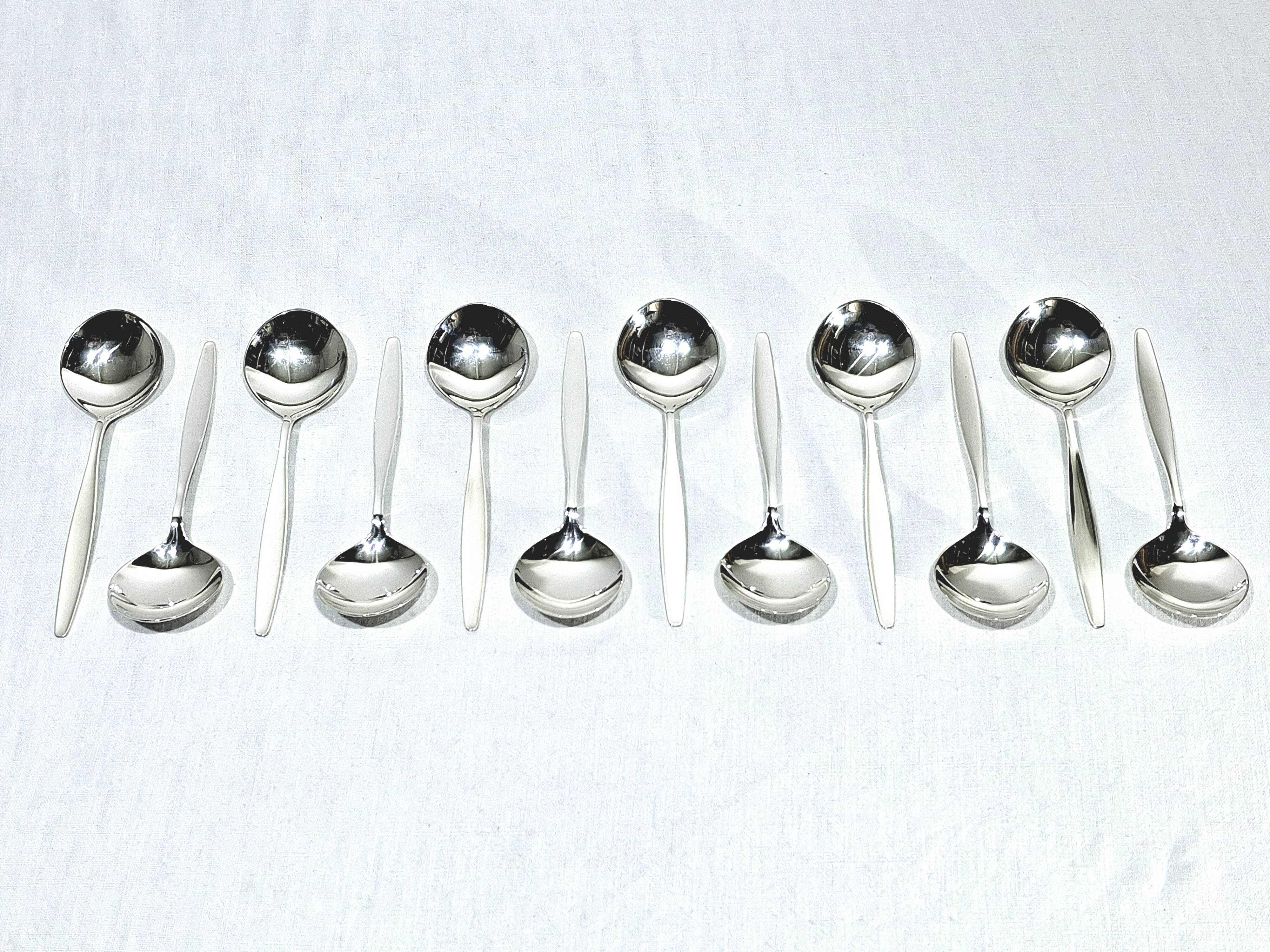 Georg jensen cutlery - cypress model - 133 pieces, sterling silver