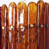 Amber glass pendant lamp