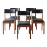 Suite of 5 vintage Bauman chairs 70