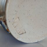 Pitcher with stylized cat - stoneware - "triangles" signature