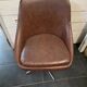 Swivel armchair with chrome metal legs from the 70s