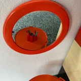 Authentic syla mirror in orange plastic from the 70s / seventies / space age