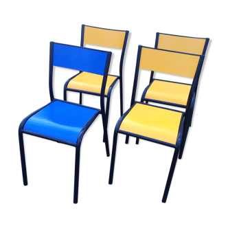 Color school type chairs