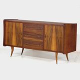 Vintage mid century sideboard in walnut with three drawers, 1960s