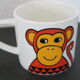 Set of 2 mugs or cups décor monkey design jane foster by make international 2016