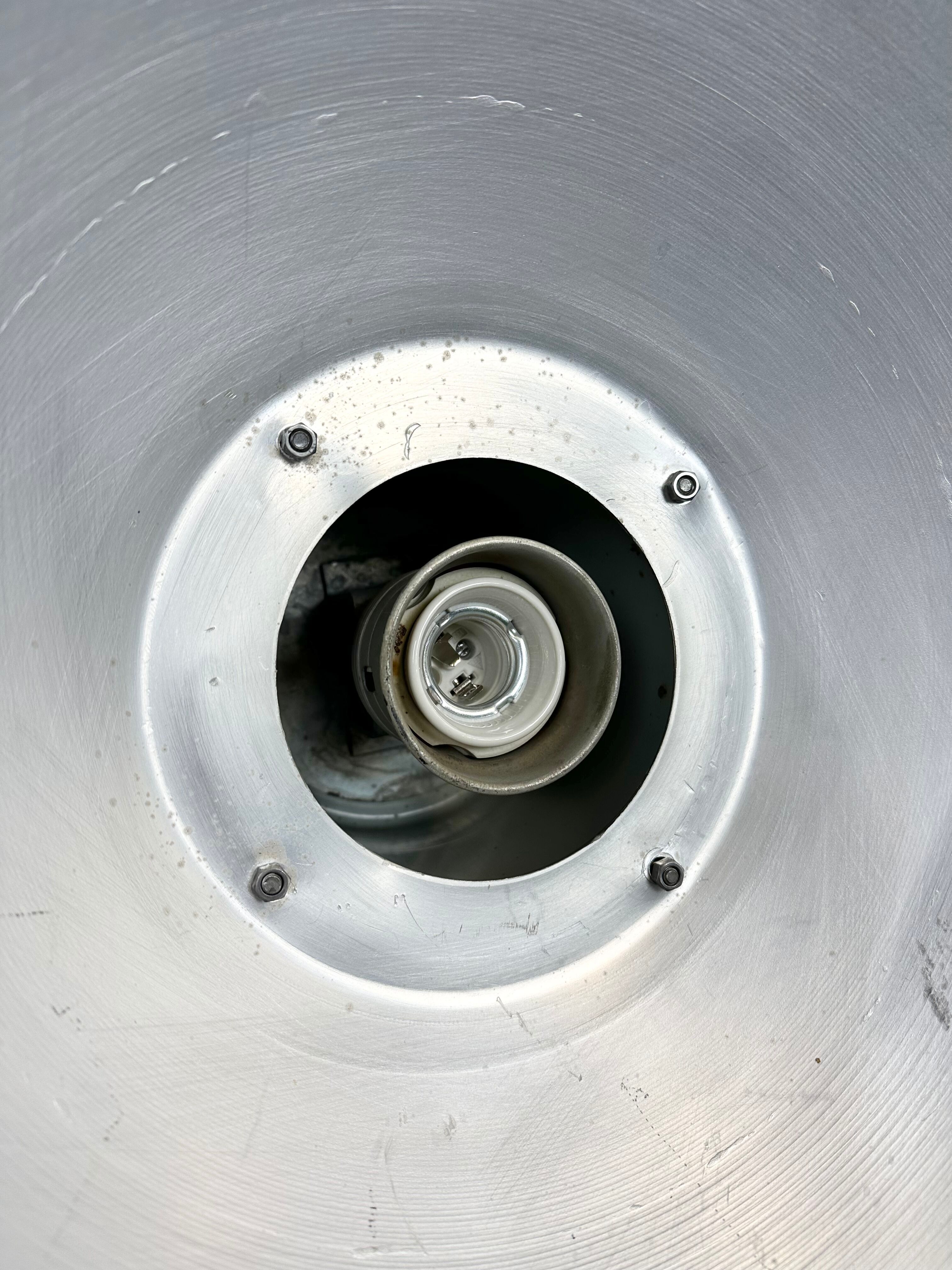 Industrial aluminium pendant light from Elektrosvit, 1960s