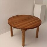 Scandinavian round extendable table by Tage Poulsen