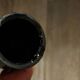 Long black contemporary vase