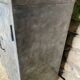 Metal workshop cabinet with two doors.