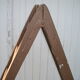Old wooden painter's scale with 2 panels