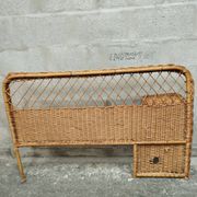 Vintage 50s rattan headboard