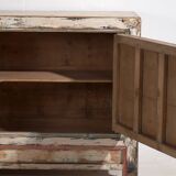 Ancien buffet blanc à motifs floraux (c.1900) #11