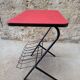 Table porte revue 1950 rouge et noire
