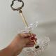 Servant or vintage jewelry holder in glass and brass