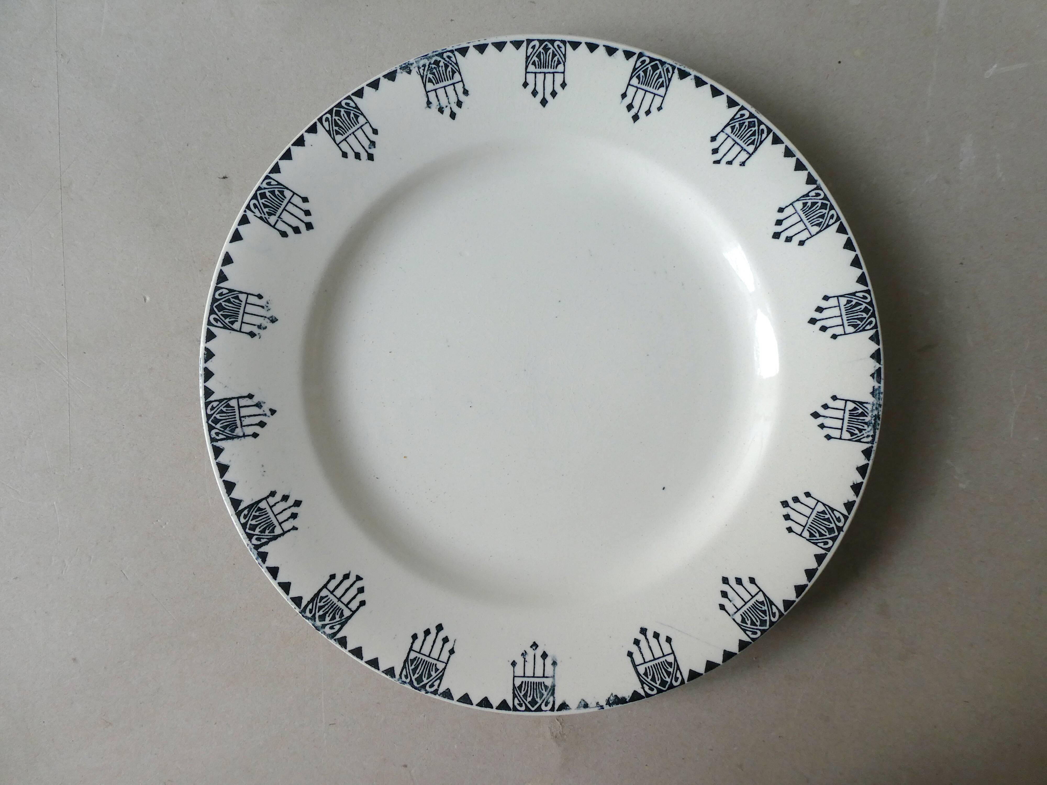 Dish  iron Earth model Rotterdam, blue decoration
