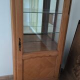 Argentier vitrine ancien en bois massif