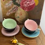 4 vintage coffee cups