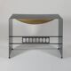 Table console en acier laqué vintage postmoderne par Bucciarelli Milano