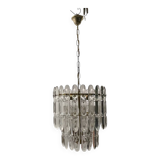 Lustre en cristal et laiton des années 1970