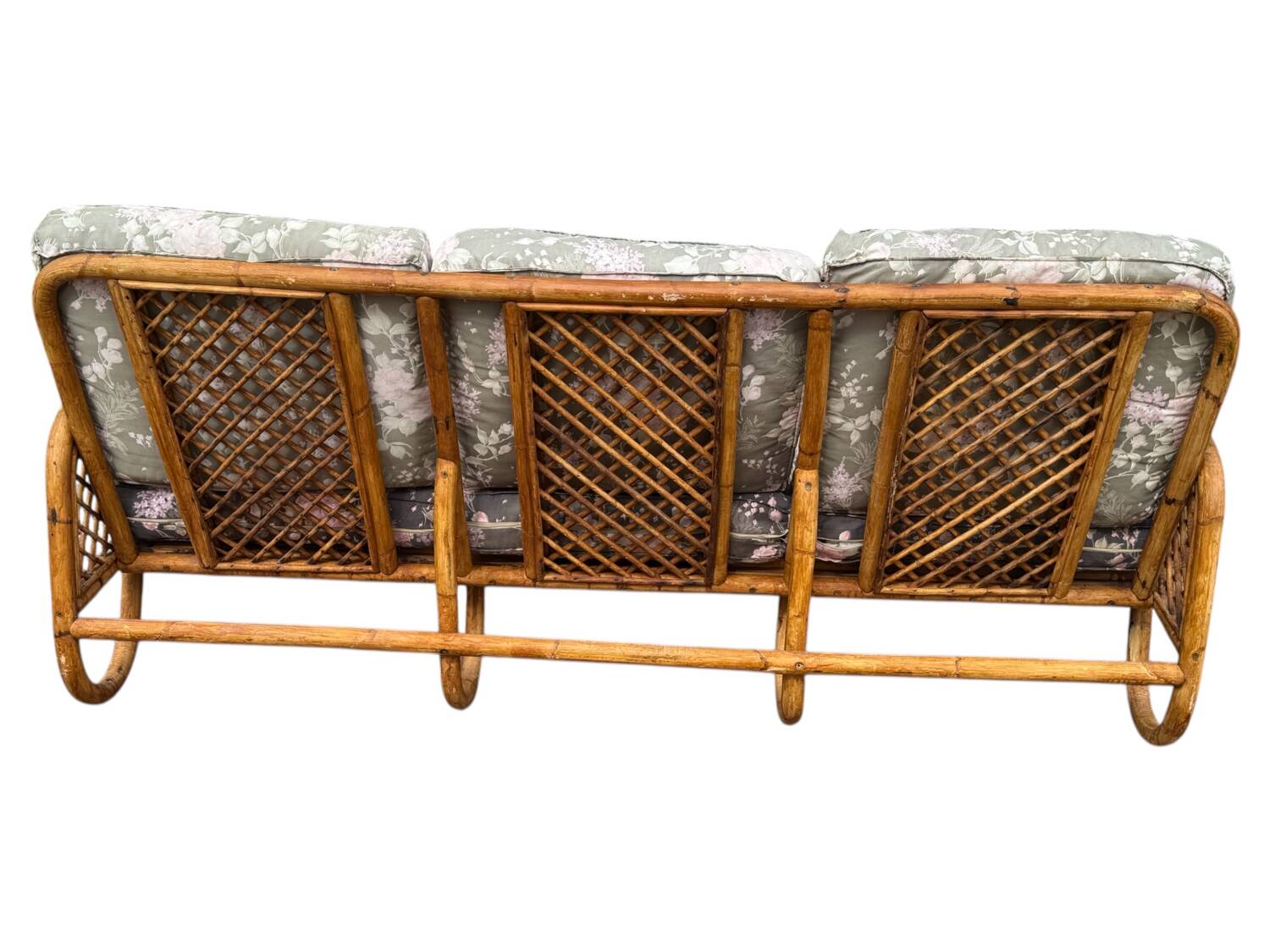 Rattan sofa and armchair from the 70s Italy