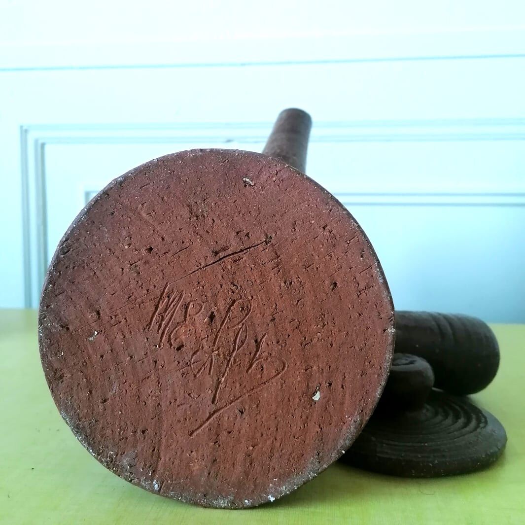 Teapot signed in terracotta 1960s