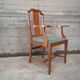 Art craft art nouveau armchair in oak and brass